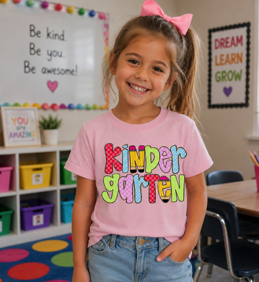 Preppy Girl Kindergarten Pencil Tee