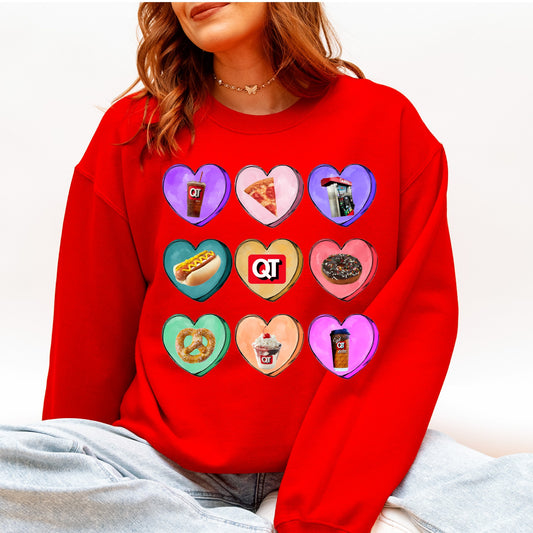 QT Candy Hearts Sweatshirt