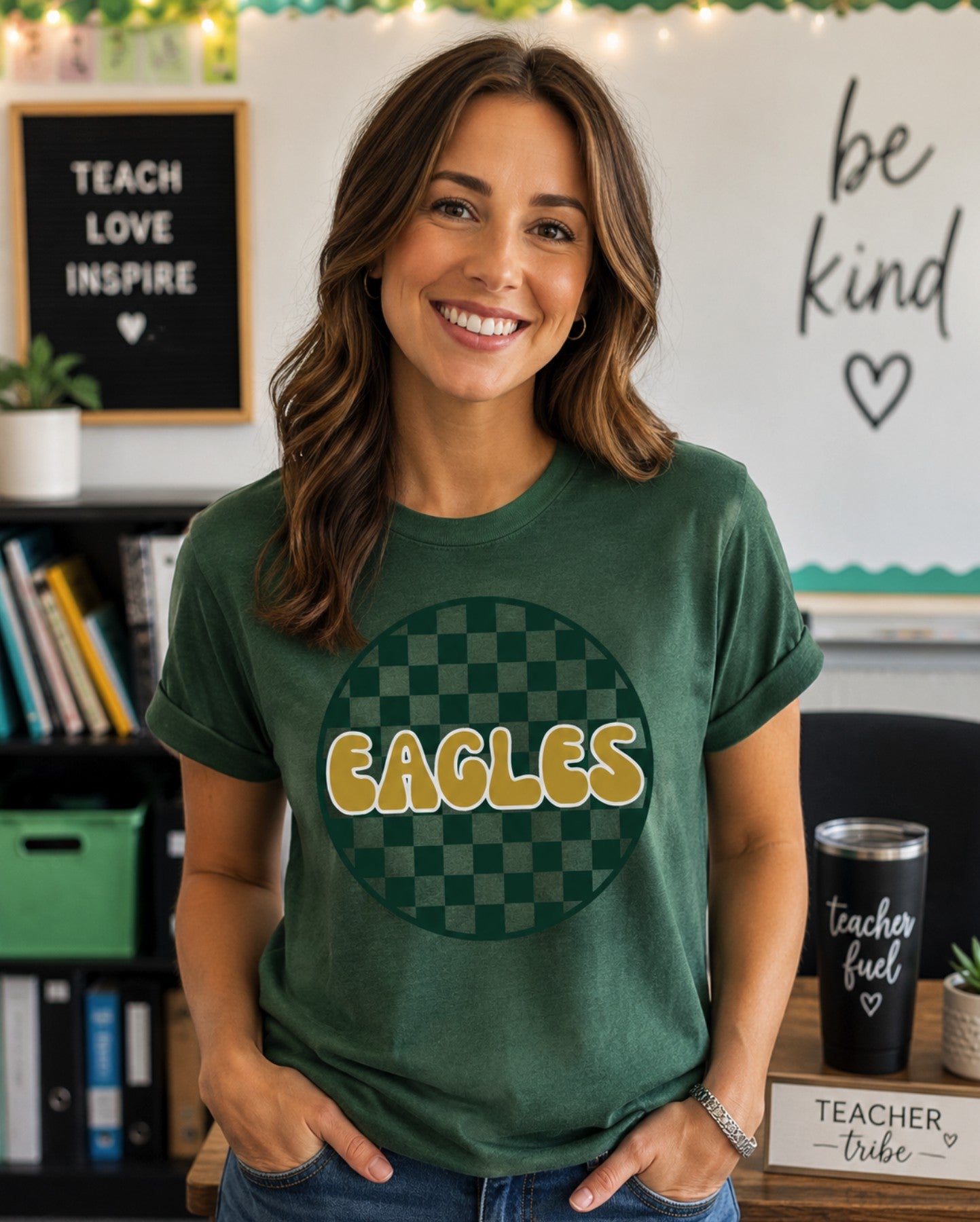 Eagles Northside Retro Checkered Tee