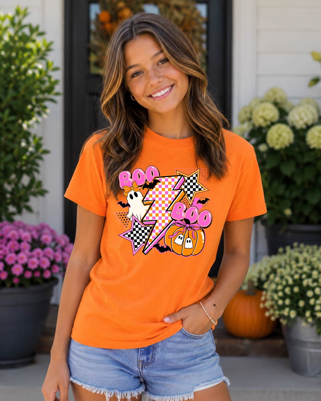 Retro Girlie Boo Halloween Tee