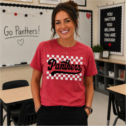 Retro Panthers Mascot Tee