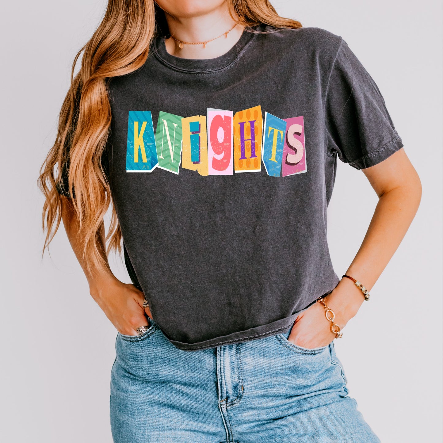 Retro Pop Knights Boxy Crop Tee