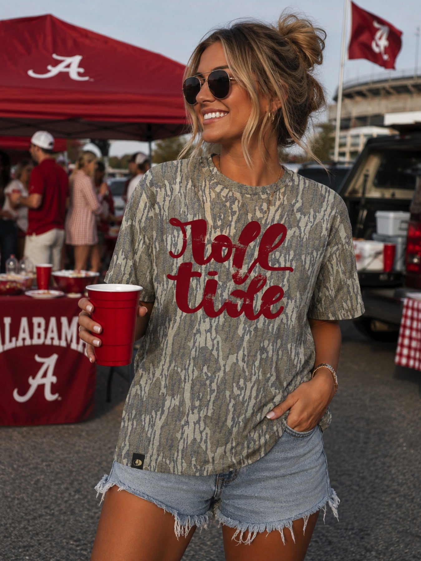 Roll Tide Tailgate Tee - Mossy Oak Bottomland Camo PRE-ORDER
