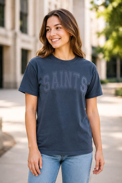 Saints Varsity Tone-on-Tone Tee