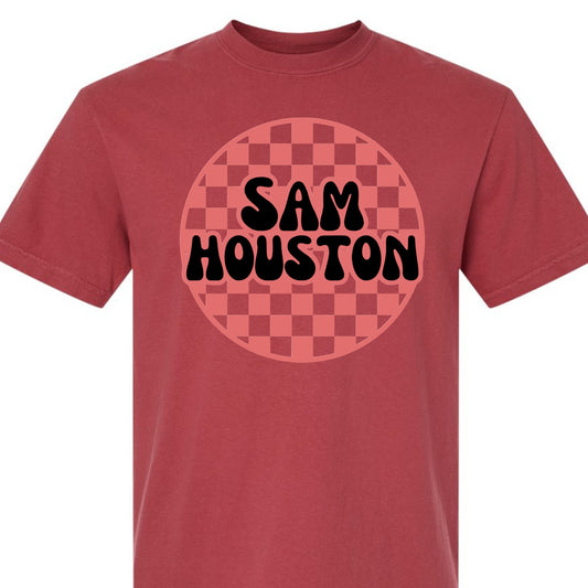 Sam Houston Retro Checkered Tee