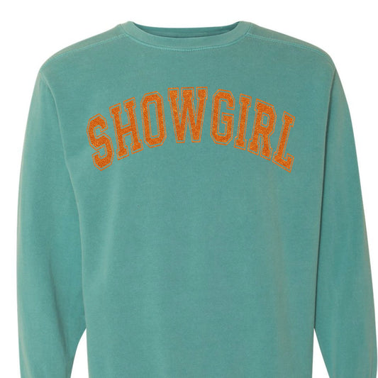 Showgirl Sparkly Comfort Colors Sweatshirt