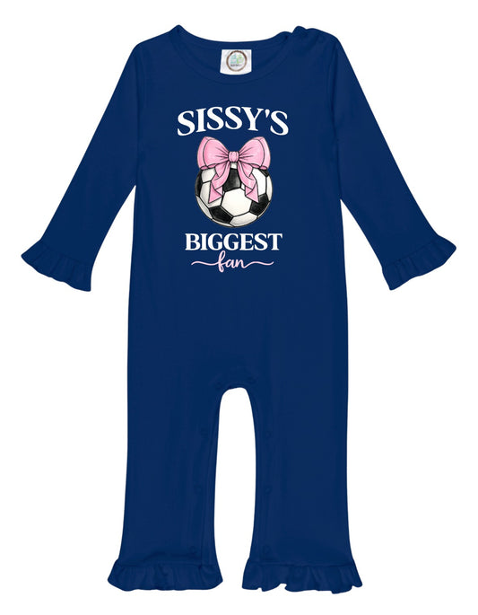 Sissy’s Biggest Fan Soccer Romper