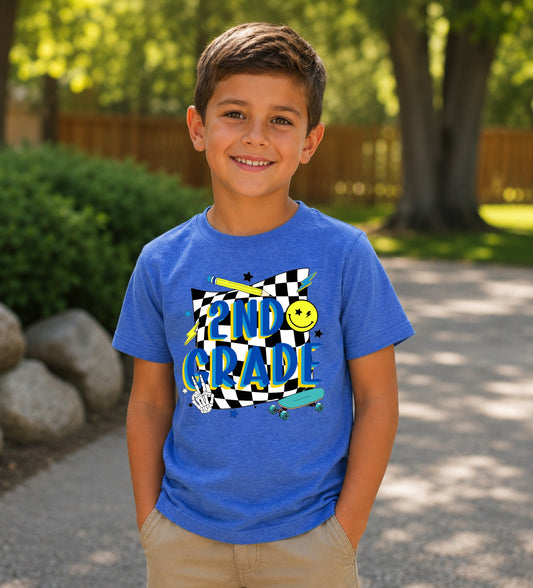 Skate Into 2nd Grade Tee