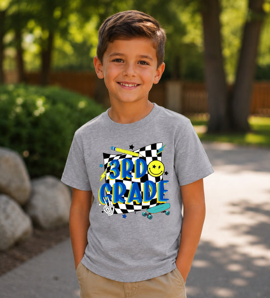 Skate Into 3rd Grade Tee