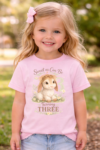 Sweet as can be turning 3 tee