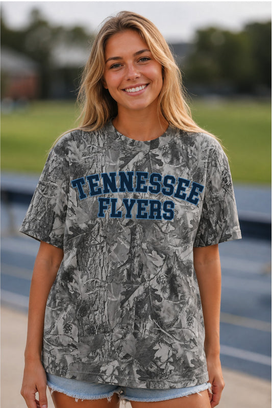 Tennessee Flyers Vintage Gray Camo Tee
