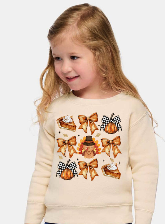 Thanksgiving Coquette Toddler Sweatshirt