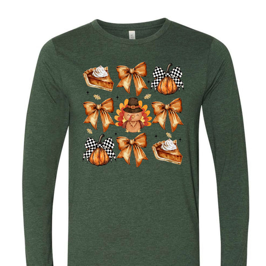 Thanksgiving Coquette Long Sleeve Tee