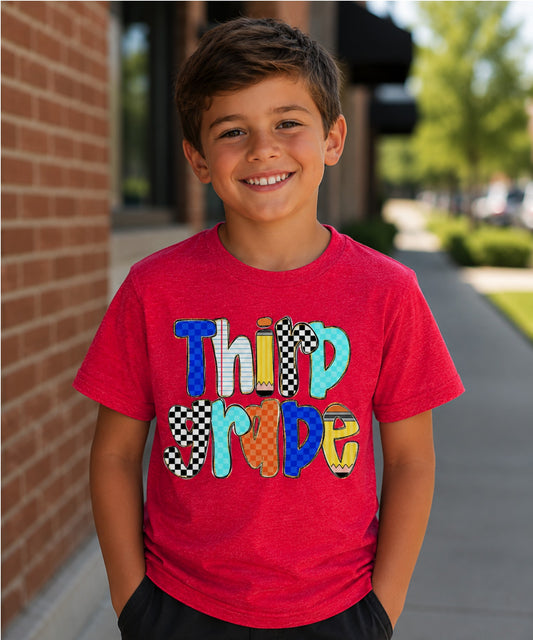 Third Grade Pencil Patch Tee