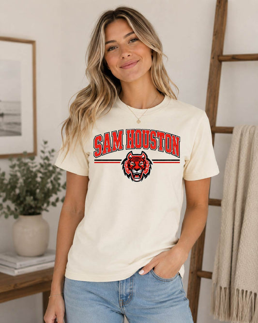 Throwback Sam Houston Tigers Mascot Tee