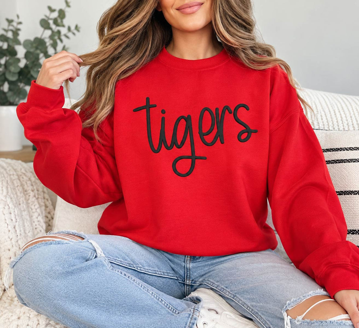 Tigers Script Puff Sweatshirt