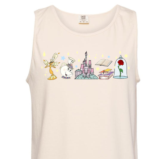 Beauty and the Beast Comfort Colors Tank