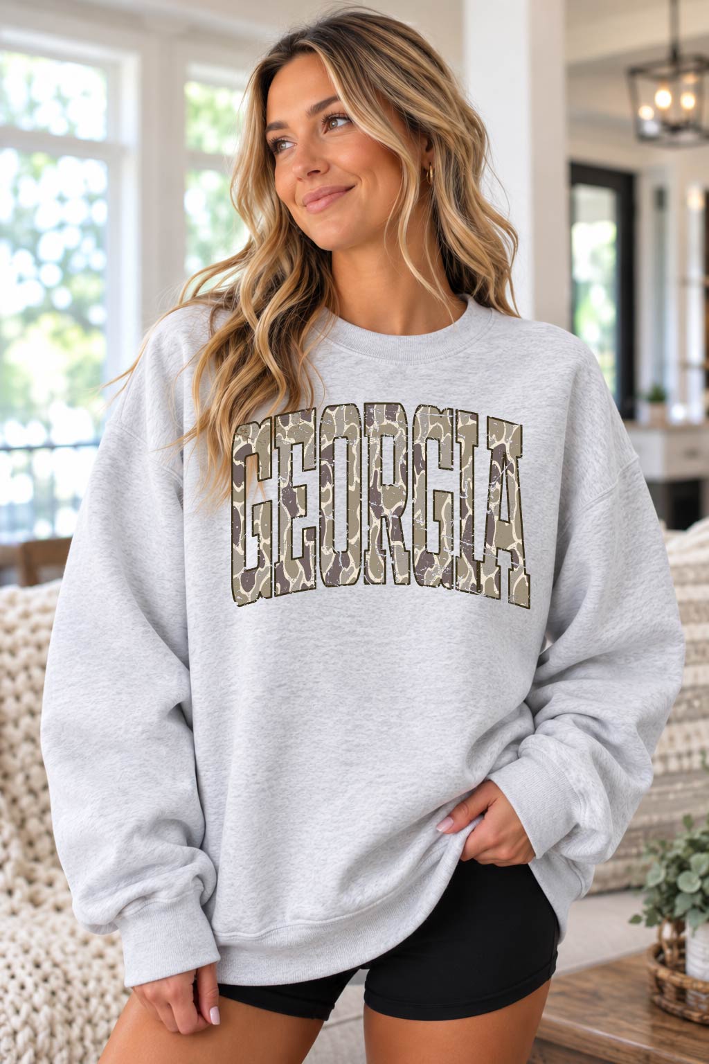 Vintage Georgia Camo Crewneck