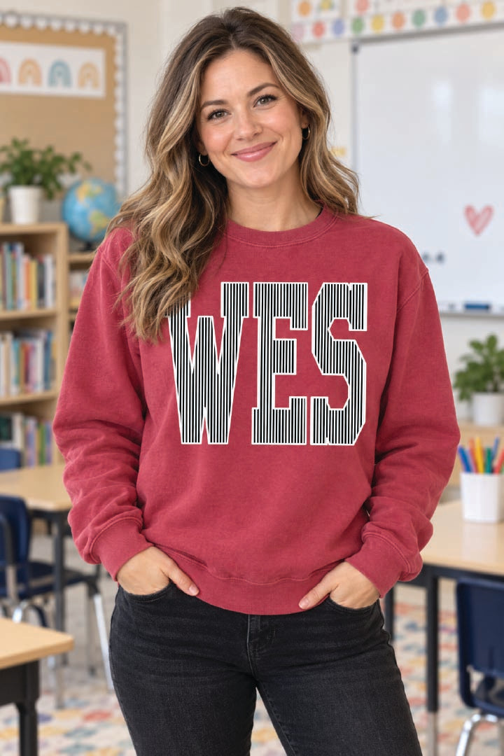 WES Seersucker Crewneck Sweatshirt