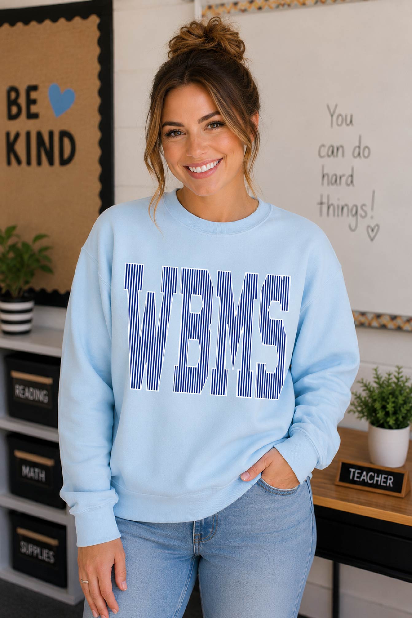 WBMS Seersucker Crewneck Sweatshirt