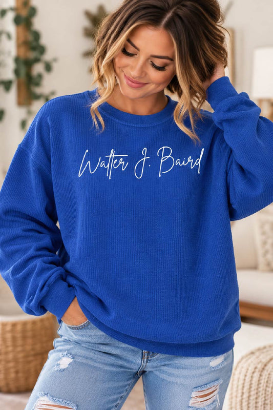 Walter J. Baird Signature Corded Crewneck