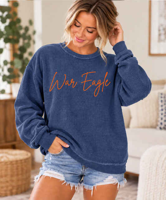 War Eagle Signature Corded Crewneck