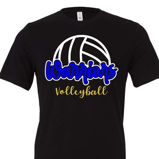 Warriors Volleyball black tee
