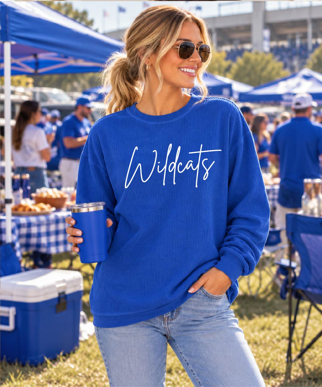 Wildcats Signature Corded Crewneck