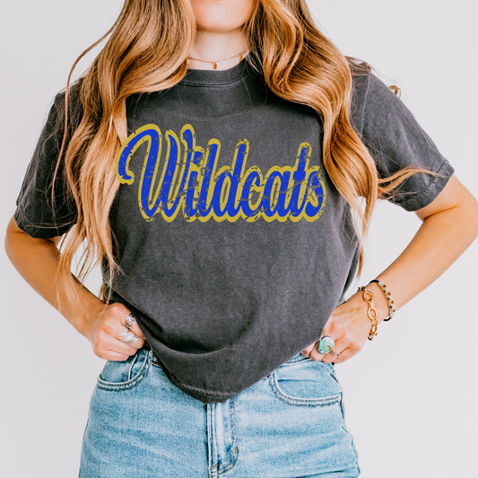 Wilson Central Wildcats Distressed Boxy Crop Tee