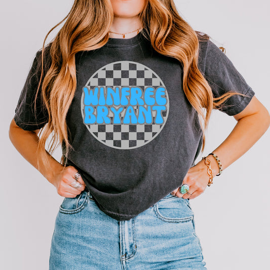 Winfree Bryant Retro Checkered Boxy Crop Tee