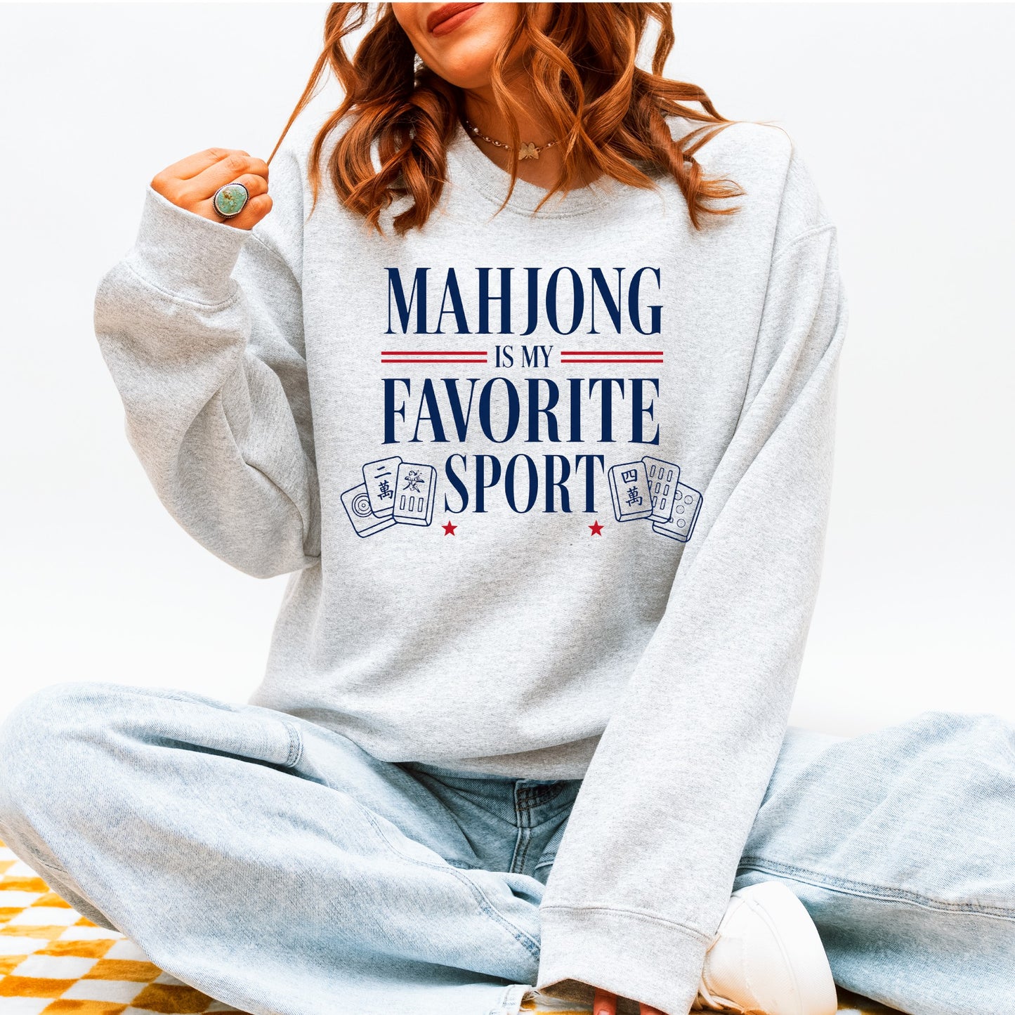 Mahjong Is My Favorite Sport Crewneck