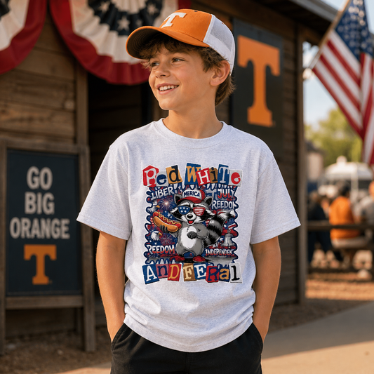 Red White & Feral Tee