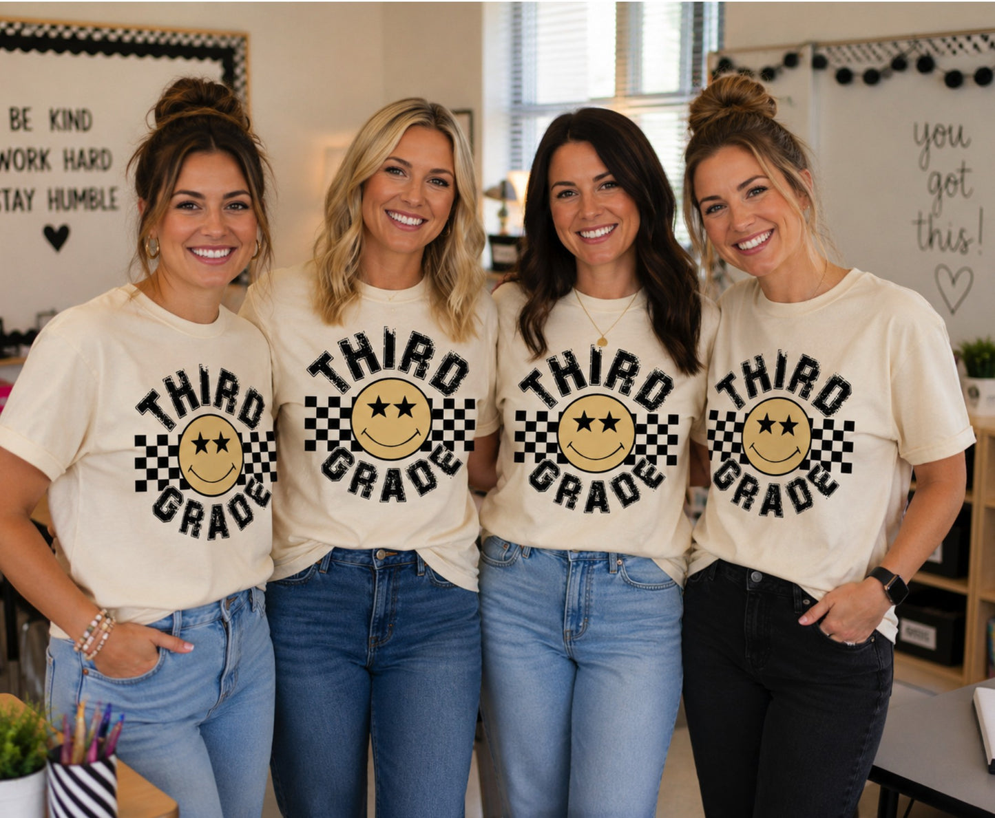 Retro 3rd Grade Smiley Face Tee