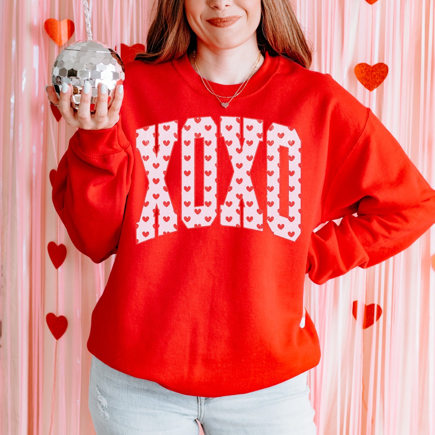 XOXO distressed sweatshirt